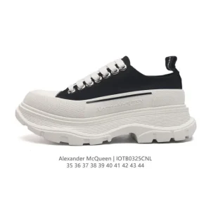 Alexander McQueen Sole Sneakers Low Top Thick Sole Platform White Shoes