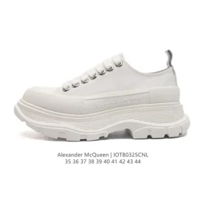 Alexander McQueen Sole Sneaker Thick Sole White Platform Shoes