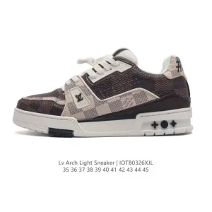 Louis Vuitton Arch Light Sneakers - Leather & Mesh Vintage Running Shoes