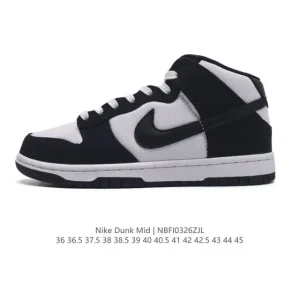 Nike Dunk Mid Panda Canvas Black White DV0830-102