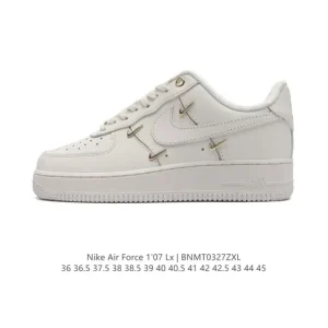 Nike Air Force 1 Low White Leather Casual Sneakers