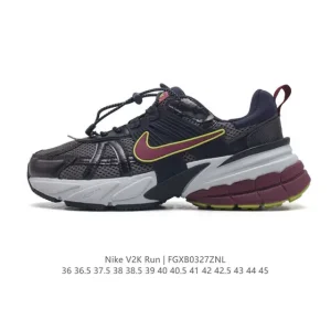 Nike V2K Run Retro Running Shoes - White/Metallic