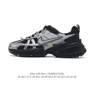 Nike V2K Run Retro Running Shoes - White/Metallic