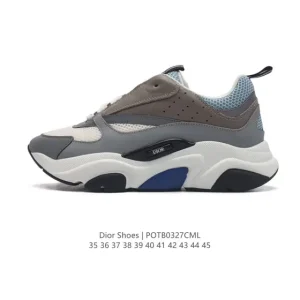 Dior B30 Low-Top Sneakers - Retro Casual Running Shoes with Thick Sole