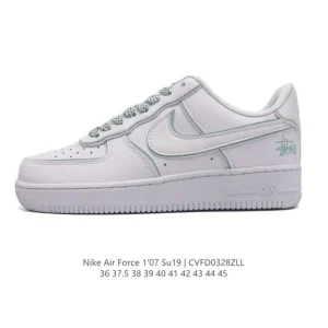 Nike Air Force 1 Low '07 White Leather Sneakers