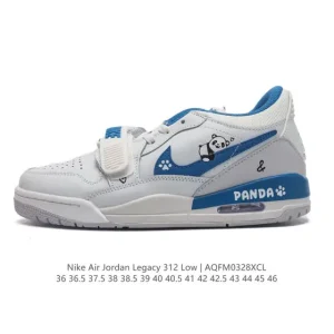 Jordan Legacy 312 Low Men's Basketball Shoes - Black/White