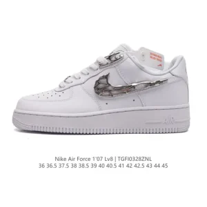 Nike Air Force 1 Low '07 White Leather Sneakers