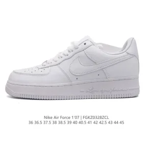 Nike Air Force 1 '07 Low Top Sneakers - White Leather