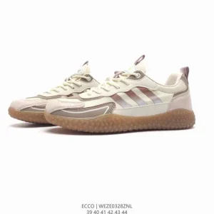 Ecco Men's White Casual Sneakers Breathable Lightweight Comfort Shoes
