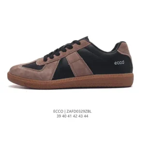 ECCO Men's Leather Casual Sneakers - Stylish & Comfortable