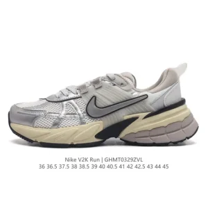 Nike V2K Run Retro Running Shoe - White/Metallic
