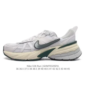 Nike V2K Run Vintage Running Shoes - White/Metallic