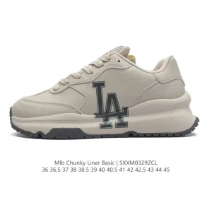 MLB Chunky Runner Liner Low-Top Sneakers White Leather 2023