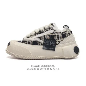 xvessel G.O.P. High Paisley Ddropping Deconstructed Layered Sole Canvas Shoes