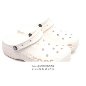Crocs Women's Platform Sandals - Thick Sole Height Increase Beach Slides
