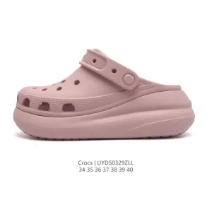 Crocs Women's Platform Sandals - Thick Sole Height Increase Beach Shoes