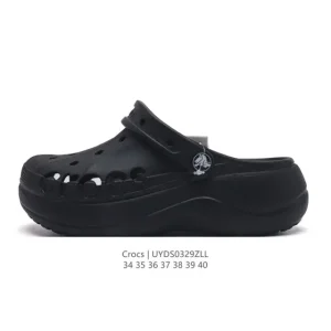 Crocs Women's Platform Sandals Thick Sole Beach Shoes