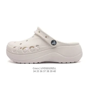 Crocs Women's Platform Sandals - Thick Sole Height Increase Beach Slides