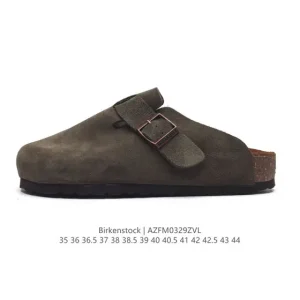 Birkenstock Boston VL Suede Soft Cork Sole Slipper