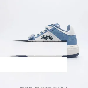 MLB Chunky Liner Mid Vintage Leather Sneakers