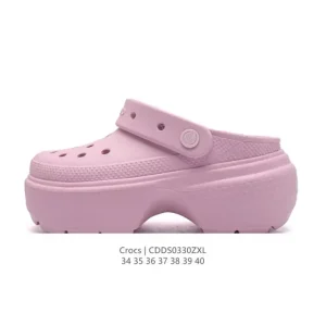 Crocs Women's Platform Sandals - Thick Sole Height Increase Beach Shoes
