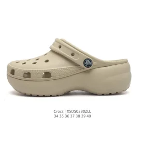 Crocs Women's Platform Sandals - Thick Sole Height Increase Beach Clogs
