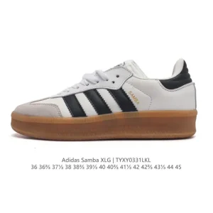 Adidas Samba Xlg Thick Sole Retro Vintage White Shoes