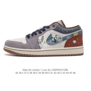 Jordan Air Jordan 1 Low Retro Leather Basketball Shoes