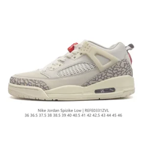 Nike Jordan Spizike Low Classic Cracked Leather Retro Basketball Shoes
