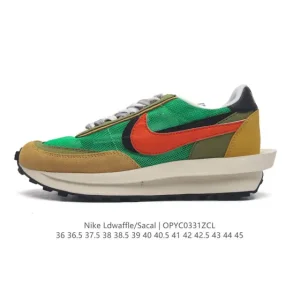 Sacai x Nike LDWaffle Double Swoosh Layered Sole Running Shoes