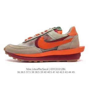 Nike x Sacai LDWaffle Layered Double Swoosh Running Shoes