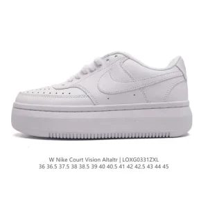 Nike Court Vision Alta Ltr Platform Sneakers - White/Black