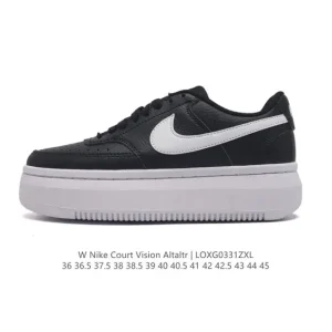Nike Court Vision Alta Ltr Platform Sneakers - Leather Upper & Elevated Sole