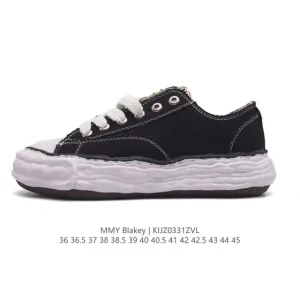 MMY Blakey Dirty Shoes Retro Dissolution Concept Fashion Designer Mihara Yasuhiro Original Sole Canvas Low Top Casual Skateboard Shoes