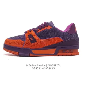 Louis Vuitton Men's Diamond Trainer Sneaker Low with Thick Sole