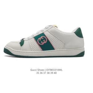 Gucci Rhyton Platform White Leather Sneakers Women's 2024