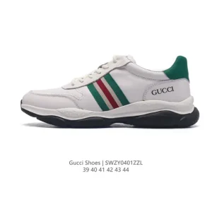 Gucci Rhyton Platform White Leather Sneakers 2024