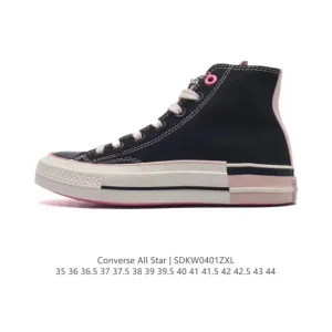 Converse All Star Chuck Taylor High Top Canvas Sneakers - Vintage Star Logo, Unisex, Leather Upper, Classic Campus Style