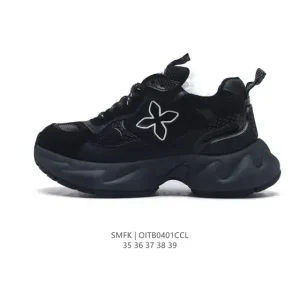 SMFK Cross Flower Retro Running Shoes 2024 Spring Summer New Arrival
