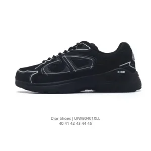 Dior Men's Low-Top Retro Vintage Sneakers - Thick Sole Dad Shoes