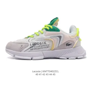 Lacoste Men's Lifestyle Shoes - Thick Sole Chunky Dad Shoes with Breathable Mesh Upper