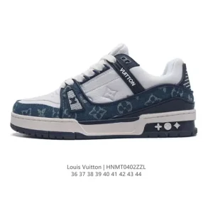 Louis Vuitton Trainer Sneaker Low White Leather Shoes