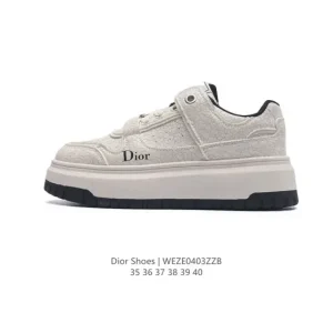 Dior J'Adior White Leather Platform Sneakers