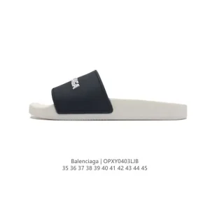 Balenciaga Logo Pool Slides Summer Fashion Trend Unisex Sandals