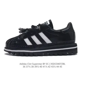 Adidas CLOT Superstar Shark Teeth White Black Limited Edition