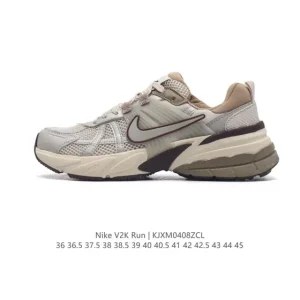 Nike V2K Run Retro Running Shoes - White/Metallic