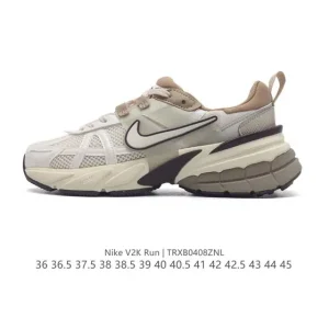 Nike V2K Run Retro Running Shoes - White/Metallic