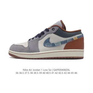 Air Jordan 1 Low AJ1 Retro Low OG '85 Vintage Style Leather Basketball Shoes