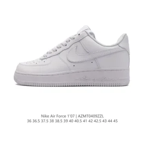 Nike Air Force 1 '07 Low White Leather Sneakers