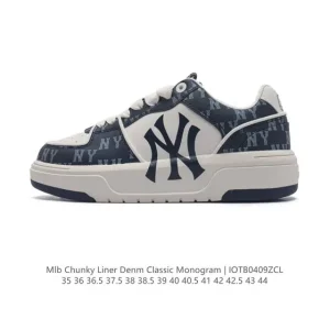 Mlb Chunky Liner Basic Youth Sneakers Lightweight Thick Sole Casual Sports Shoes